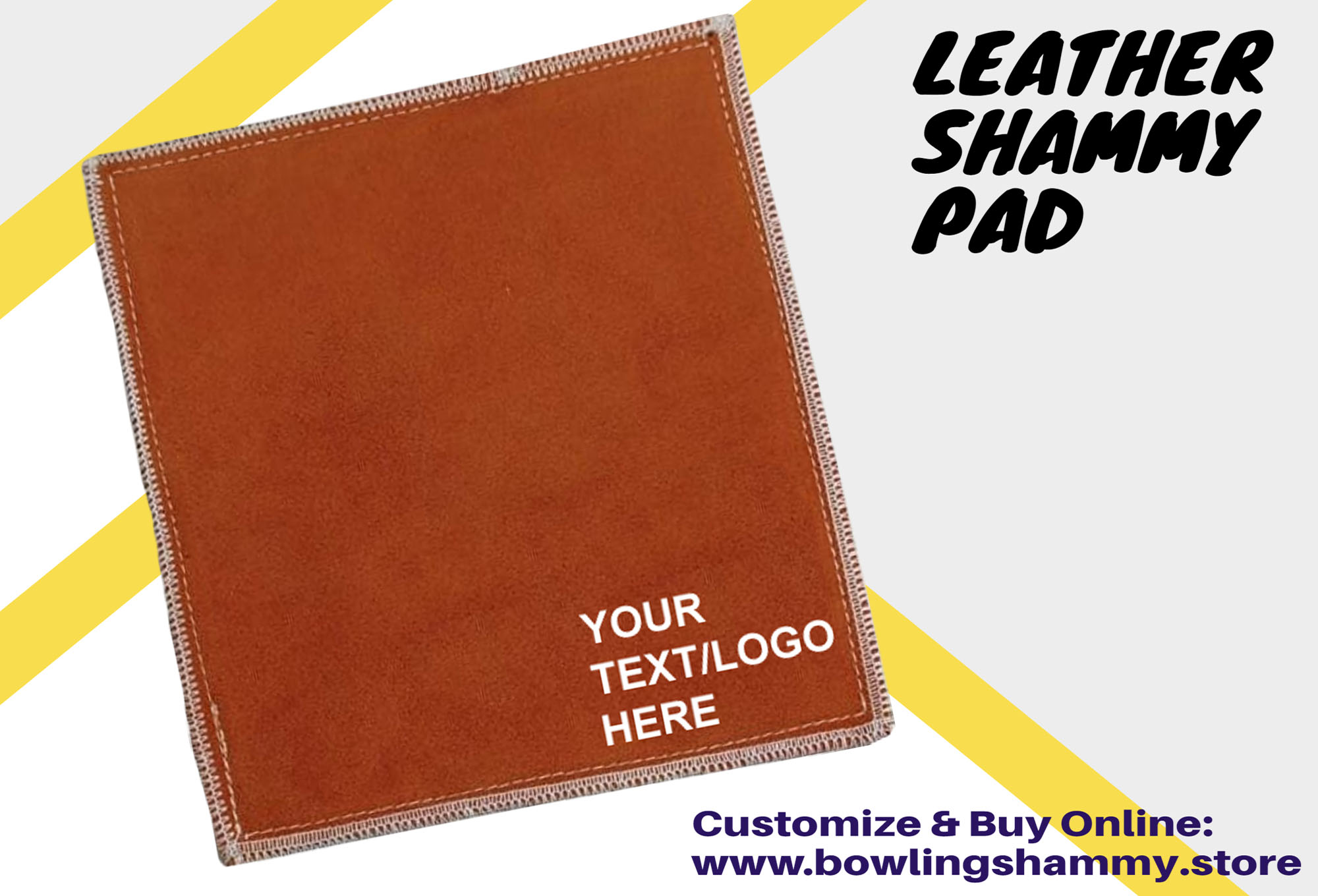8606 Customizable Leather Shammy Pad for Bowling Ball Cleaning - Essential Bowling Accessories